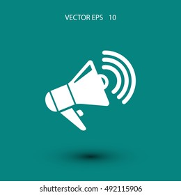 loudspeaker icon vector, flat design best vector icon