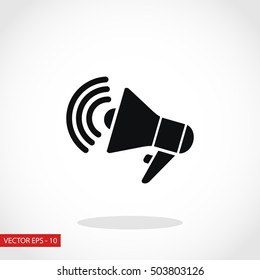 loudspeaker icon vector, flat design best vector icon