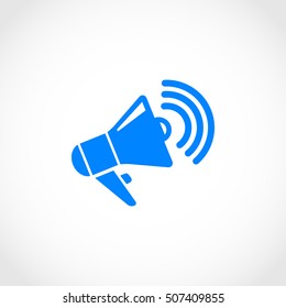 loudspeaker icon vector, flat design best vector icon
