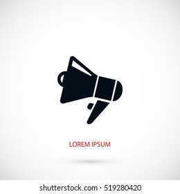 loudspeaker icon vector, flat design best vector icon