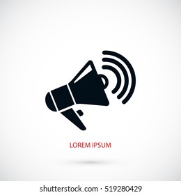 loudspeaker icon vector, flat design best vector icon