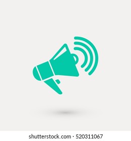 loudspeaker icon vector, flat design best vector icon
