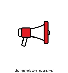 loudspeaker icon vector flat design best vector icon