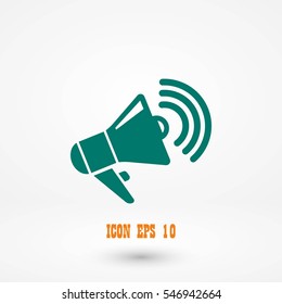 loudspeaker icon vector, flat design best vector icon