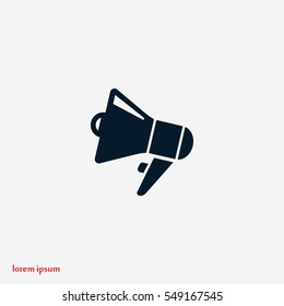 loudspeaker icon vector, flat design best vector icon
