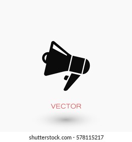 loudspeaker icon vector, flat design best vector icon