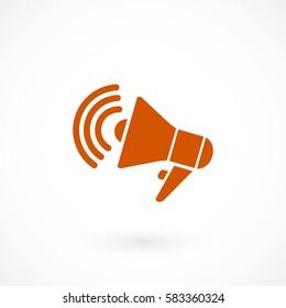 loudspeaker icon vector, flat design best vector icon