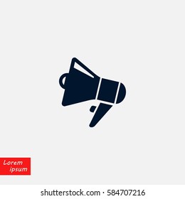 loudspeaker icon vector, flat design best vector icon