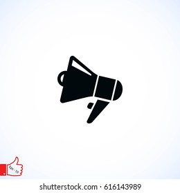 loudspeaker icon vector, flat design best vector icon