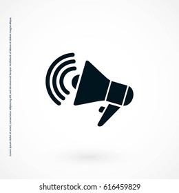 loudspeaker icon vector, flat design best vector icon