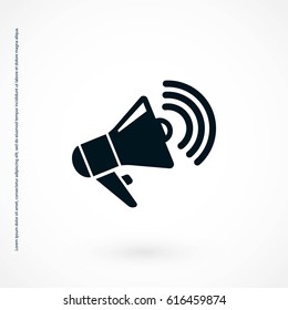 loudspeaker icon vector, flat design best vector icon