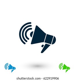 loudspeaker icon vector, flat design best vector icon