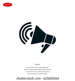 loudspeaker icon vector, flat design best vector icon