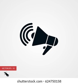 loudspeaker icon vector, flat design best vector icon