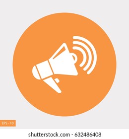 loudspeaker icon vector, flat design best vector icon