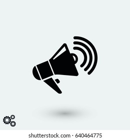 loudspeaker icon vector, flat design best vector icon