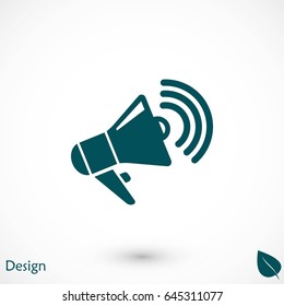 loudspeaker icon vector, flat design best vector icon