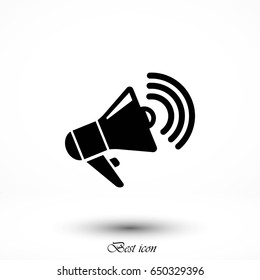 loudspeaker icon vector, flat design best vector icon