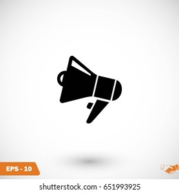loudspeaker icon vector, flat design best vector icon