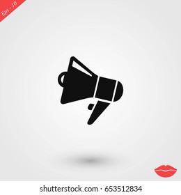 loudspeaker icon vector, flat design best vector icon