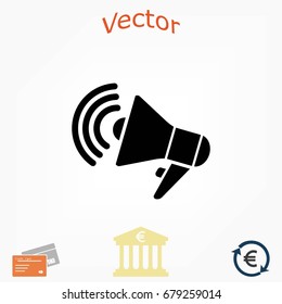 loudspeaker icon vector, flat design best vector icon