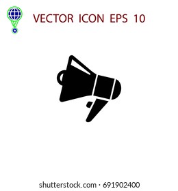 loudspeaker icon vector, flat design best vector icon