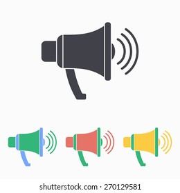 Loudspeaker icon, vector illustration.