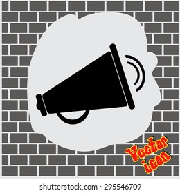 Loudspeaker icon. Vector illustration.