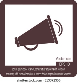 Loudspeaker icon. Vector illustration.
