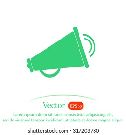 Loudspeaker icon. Vector illustration.