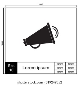 Loudspeaker icon. Vector illustration.