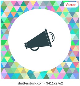 Loudspeaker icon. Vector illustration.