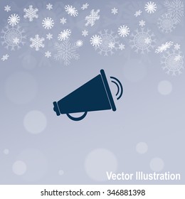 Loudspeaker icon. Vector illustration.