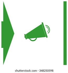 Loudspeaker icon. Vector illustration.