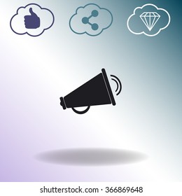 Loudspeaker icon. Vector illustration.