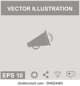 Loudspeaker icon. Vector illustration.