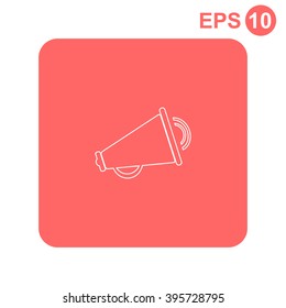 Loudspeaker icon. Vector illustration.