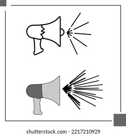 Loudspeaker icon vector illustration, loudspeaker with color. Perfect use for web design, banners, flyers and other printing