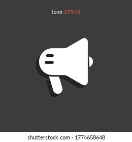Loudspeaker icon. Vector illustration EPS 10.