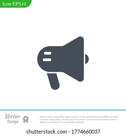 Icono de altavoz. Ilustración del vector EPS 10.