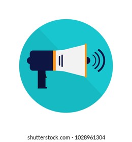 Loudspeaker icon, vector illustration. Flat design.