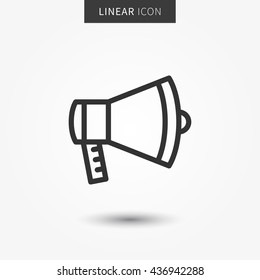 Loudspeaker icon vector illustration. Isolated loudspeaker line symbol.
