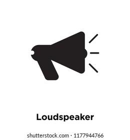 Loudspeaker icon vector isolated on white background, logo concept of Loudspeaker sign on transparent background, filled black symbol