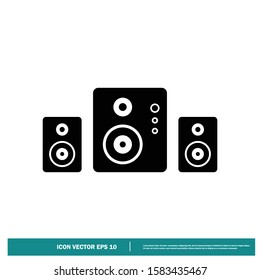 Loudspeaker icon vector logo template design element