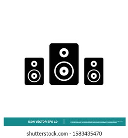 Loudspeaker icon vector logo template design element