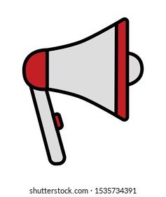 Loudspeaker icon vector, megaphone, cheerleader sign flat