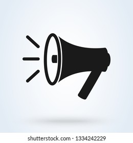 Loudspeaker icon vector, megaphone. Isolated on white background