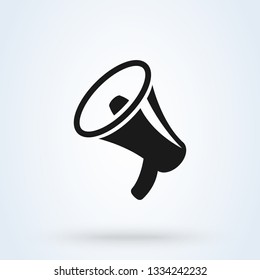 Loudspeaker icon vector, megaphone. Isolated on white background