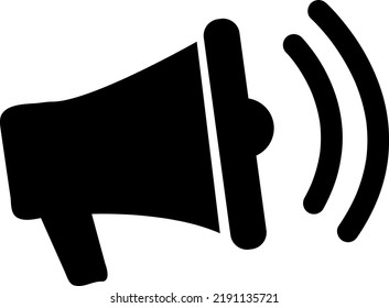 Loudspeaker Icon Vector, Megaphone, Loud Speaker, Cheerleader, Communication Sign Isolated On White Background..eps
