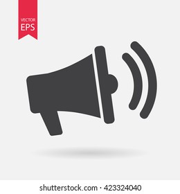 Loudspeaker Icon Vector, Megaphone, Loud Speaker,  Cheerleader, Communication  Sign Isolated On White Background. Trendy Flat Style For Graphic Design, Logo, Website, Social Media, UI, Mobile App, EPS